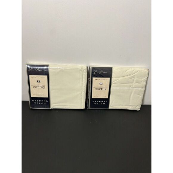 LADY PEPPERELL NO-IRON PERCALE TWIN FITTED and Flat Sheet 180 Thread Count - Picture 1 of 6